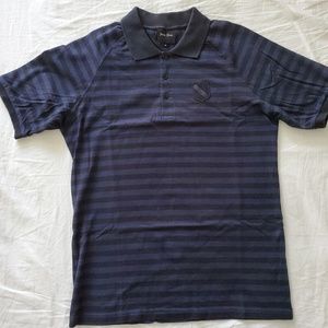 Never Sleep Striped Polo Shirt Size M